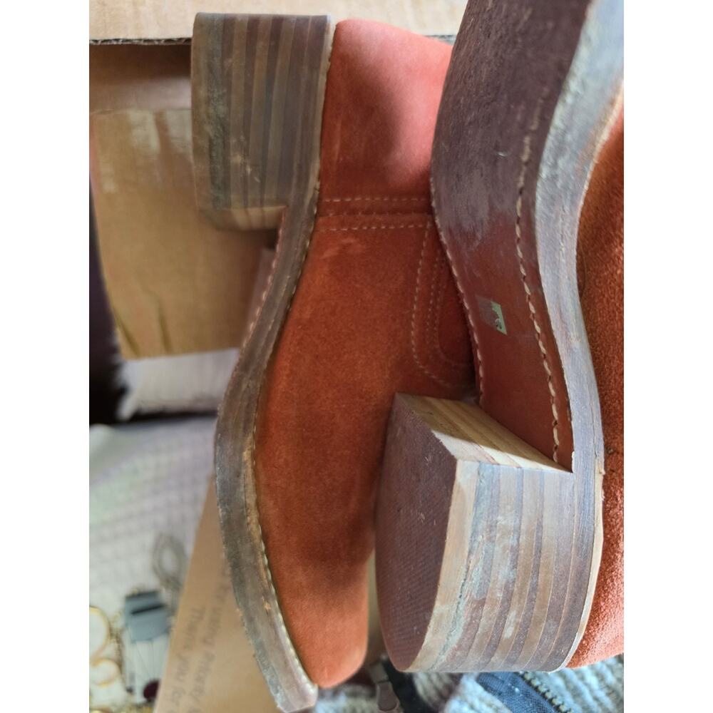 Red Dirt" Suede Frye Campus boots Style 77054RDT Women's 9.5M Made In USA - Picture 7 of 12